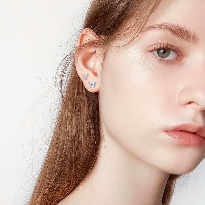 Серьги HMZ Титановые Стальные Серьги-гвоздики Женские - изображение 5
