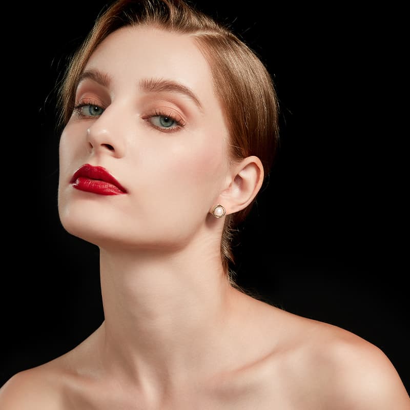 Серьги HMZ Серьги-гвоздики из серебра 925 пробы женские - изображение 3