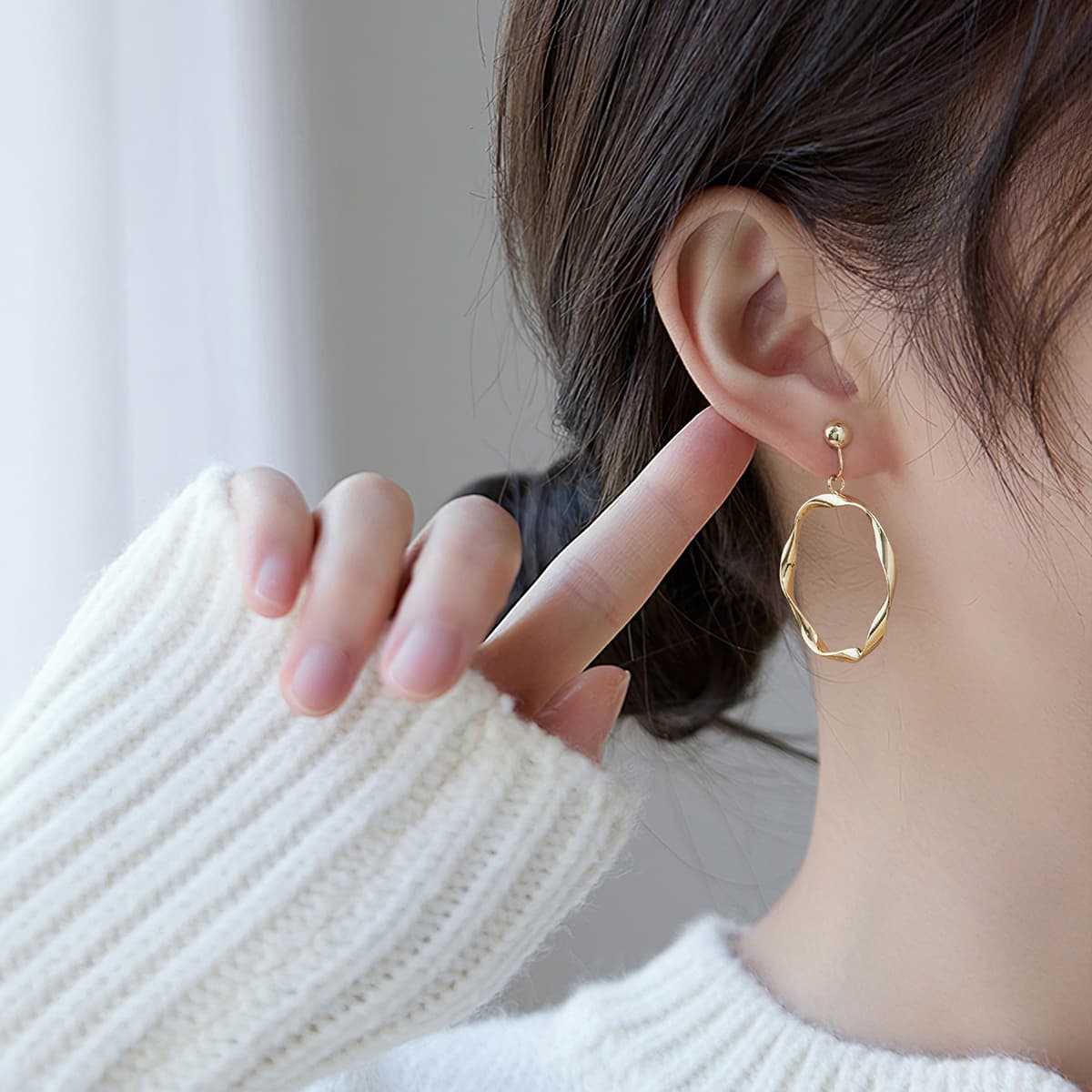 HMZ Сплав Clip ON Серьги Золотой Женские - изображение 7