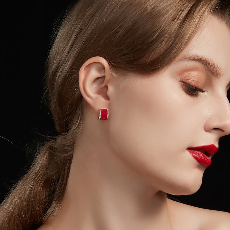 Серьги HMZ Искусственный кристалл Серьги Женские - изображение 4
