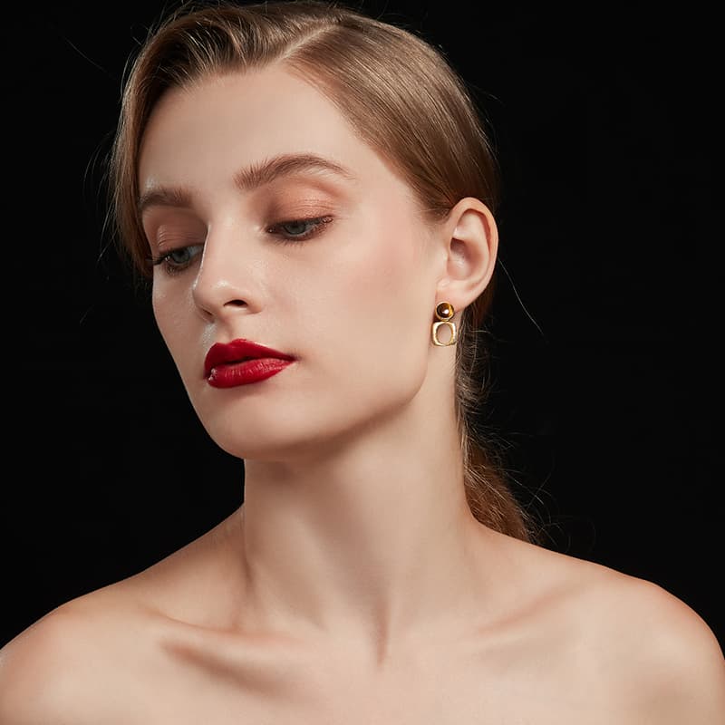 Серьги HMZ Серьги с серебряной иглой из серебра S925 женские - изображение 4