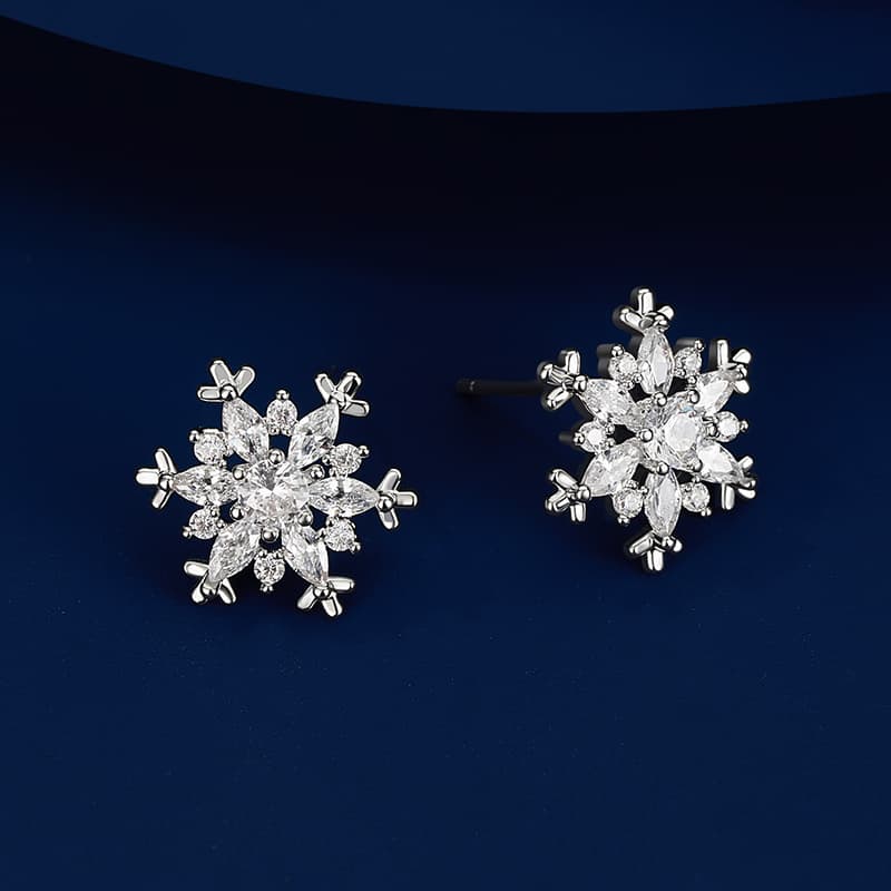 Серьги HMZ Серьги-гвоздики из серебра 925 пробы женские - изображение 7