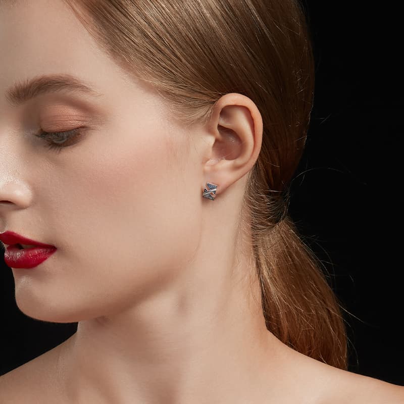 Серьги HMZ Серьги с серебряной иглой из серебра S925 женские - изображение 5