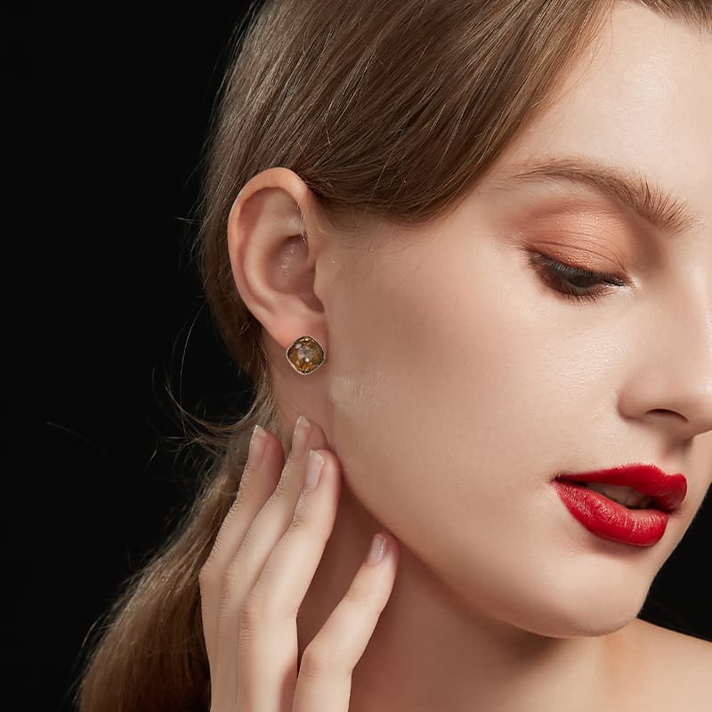 Серьги HMZ Серебряные серьги-гвоздики с иглой из серебра S925 женские - изображение 4