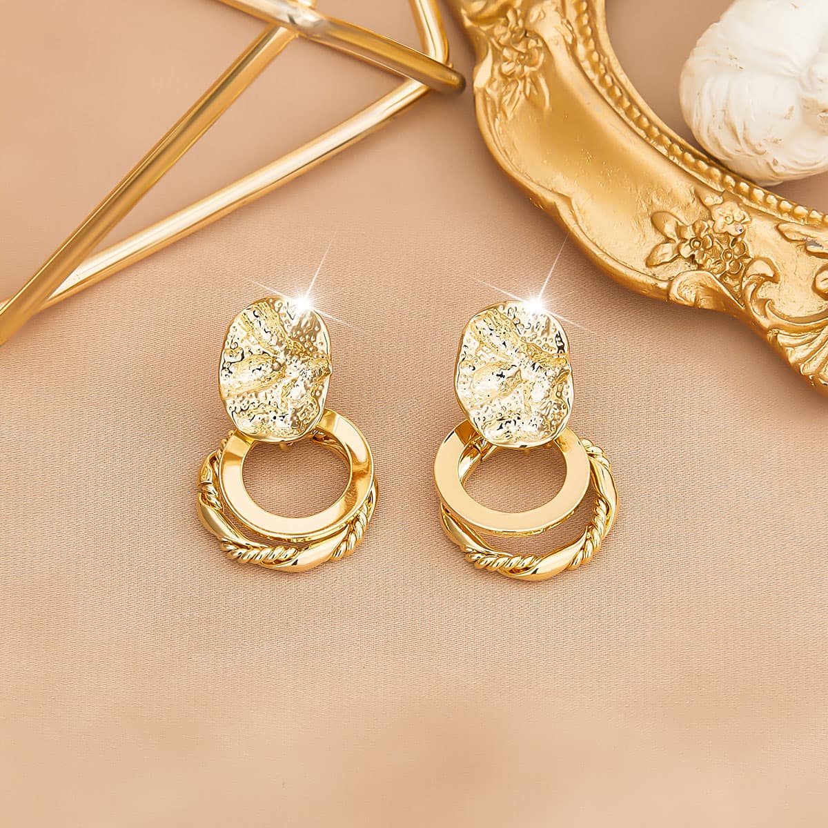 Серьги HMZ Сплав Серьги Золотой Женские - изображение 7