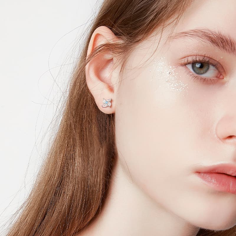 Серьги Серьги-гвоздики HMZ из титанового стального сплава унисекс - изображение 6