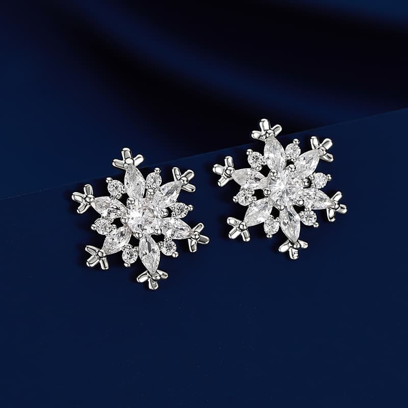 Серьги HMZ Серьги-гвоздики из серебра 925 пробы женские - изображение 3