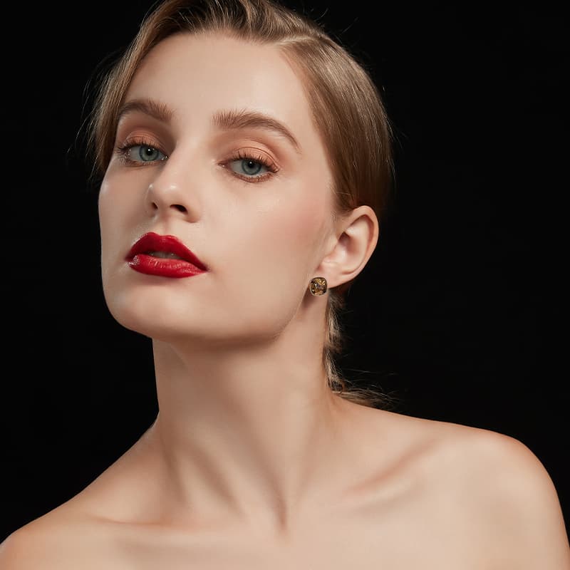 Серьги HMZ Серебряные серьги-гвоздики с иглой из серебра S925 женские - изображение 3
