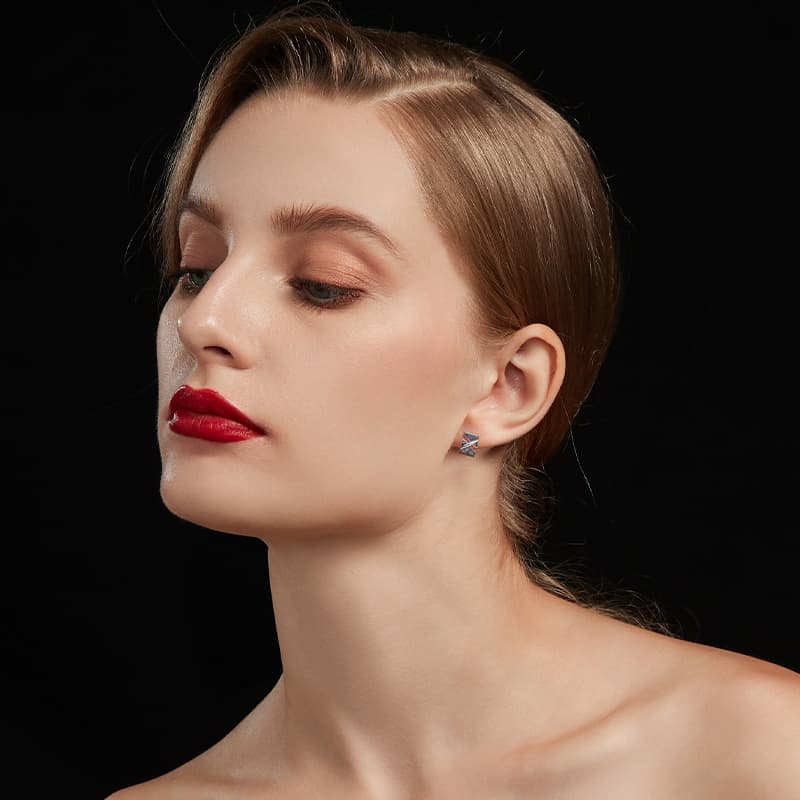 Серьги HMZ Серьги с серебряной иглой из серебра S925 женские - изображение 4