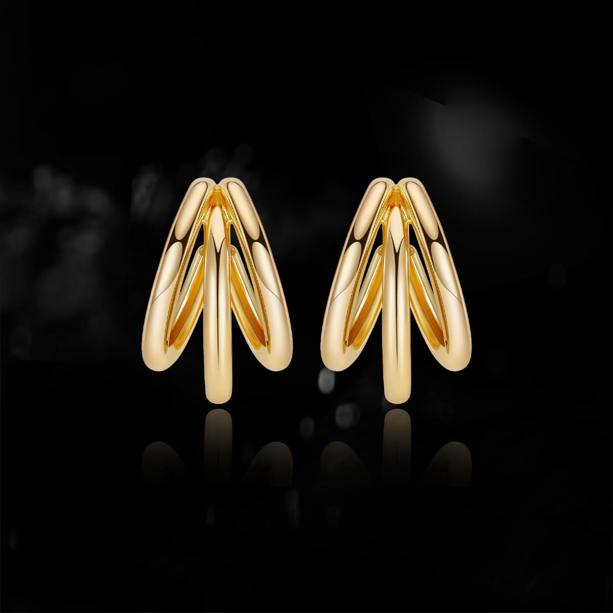 Серьги HMZ Сплав Серьги Золотой Женские - изображение 6