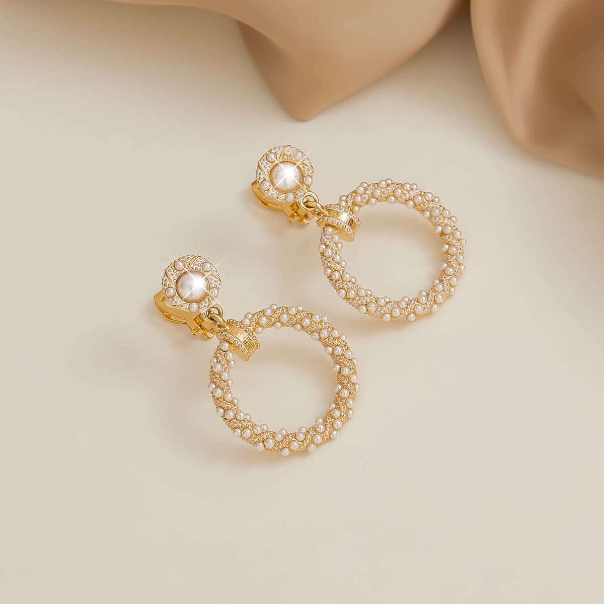 HMZ Clip ON Серьги Золотой Женские - изображение 5