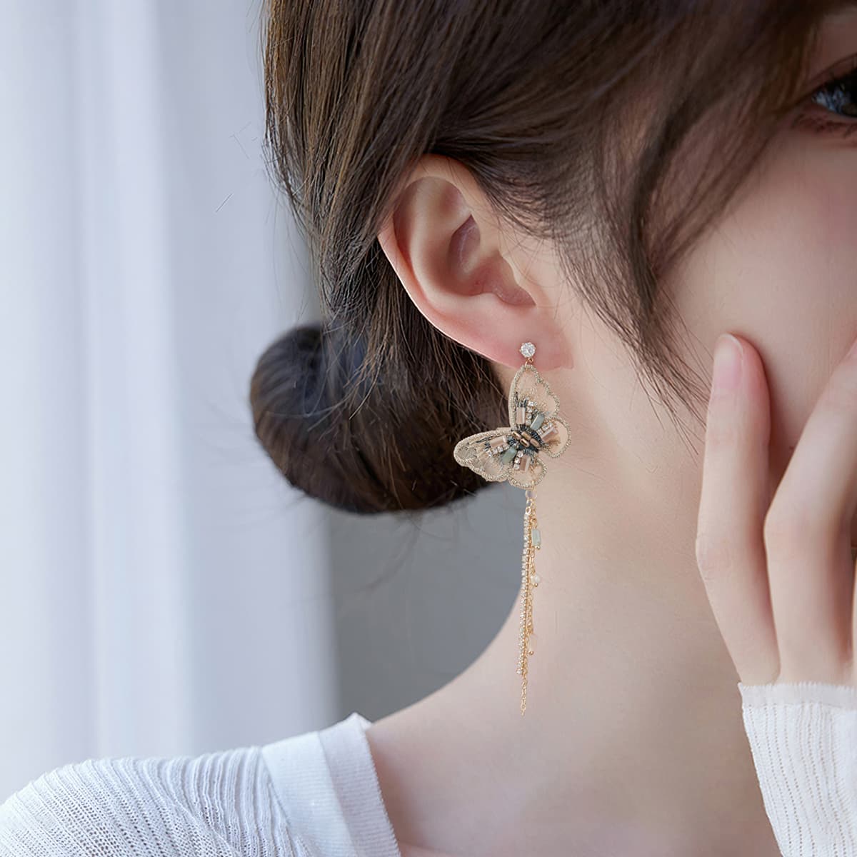 Серьги HMZ Серьги Золотые Женские - изображение 5