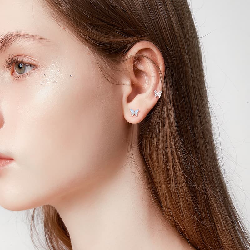 Серьги HMZ Титановые Стальные Серьги-гвоздики Женские - изображение 3