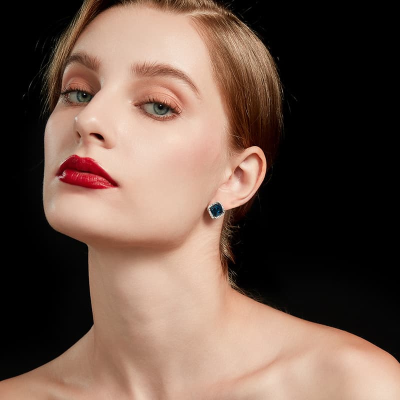 Серьги HMZ Серебряные серьги-гвоздики с иглой из серебра S925 женские - изображение 3
