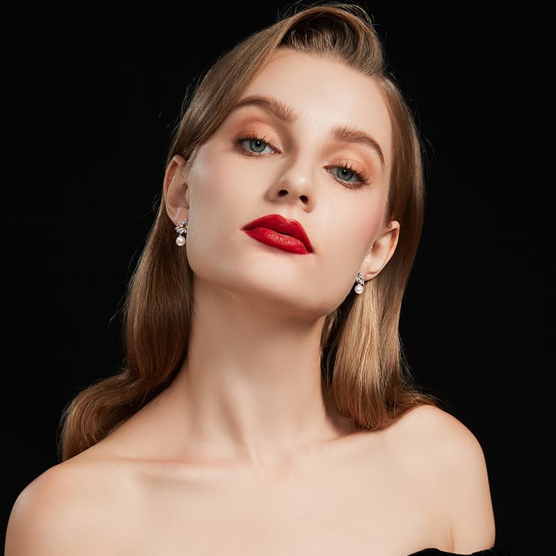 Серьги HMZ Серебряные серьги-гвоздики с иглой из серебра S925 женские - изображение 4