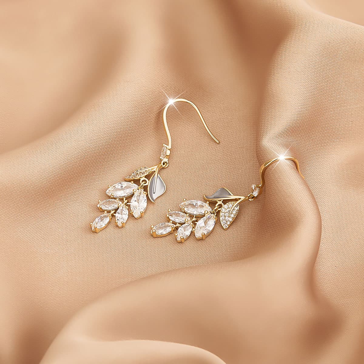 Серьги HMZ Серьги Золотые Женские - изображение 6