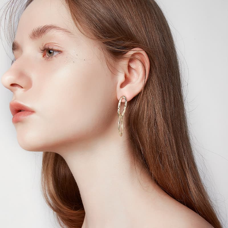 Серьги HMZ Серьги из серебра 925 пробы с серебряной иглой женские - изображение 5