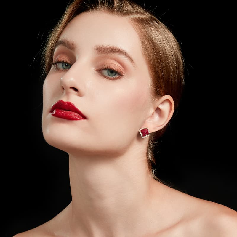 Серьги HMZ Серебряные серьги-гвоздики с иглой из серебра S925 женские - изображение 3