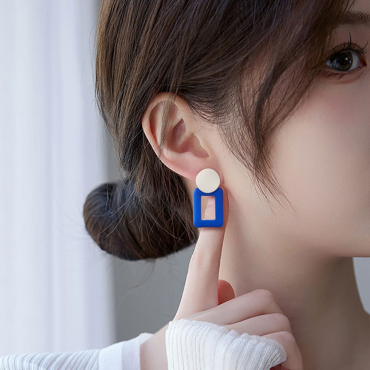 Серьги HMZ Серьги Синие Женские - изображение 3