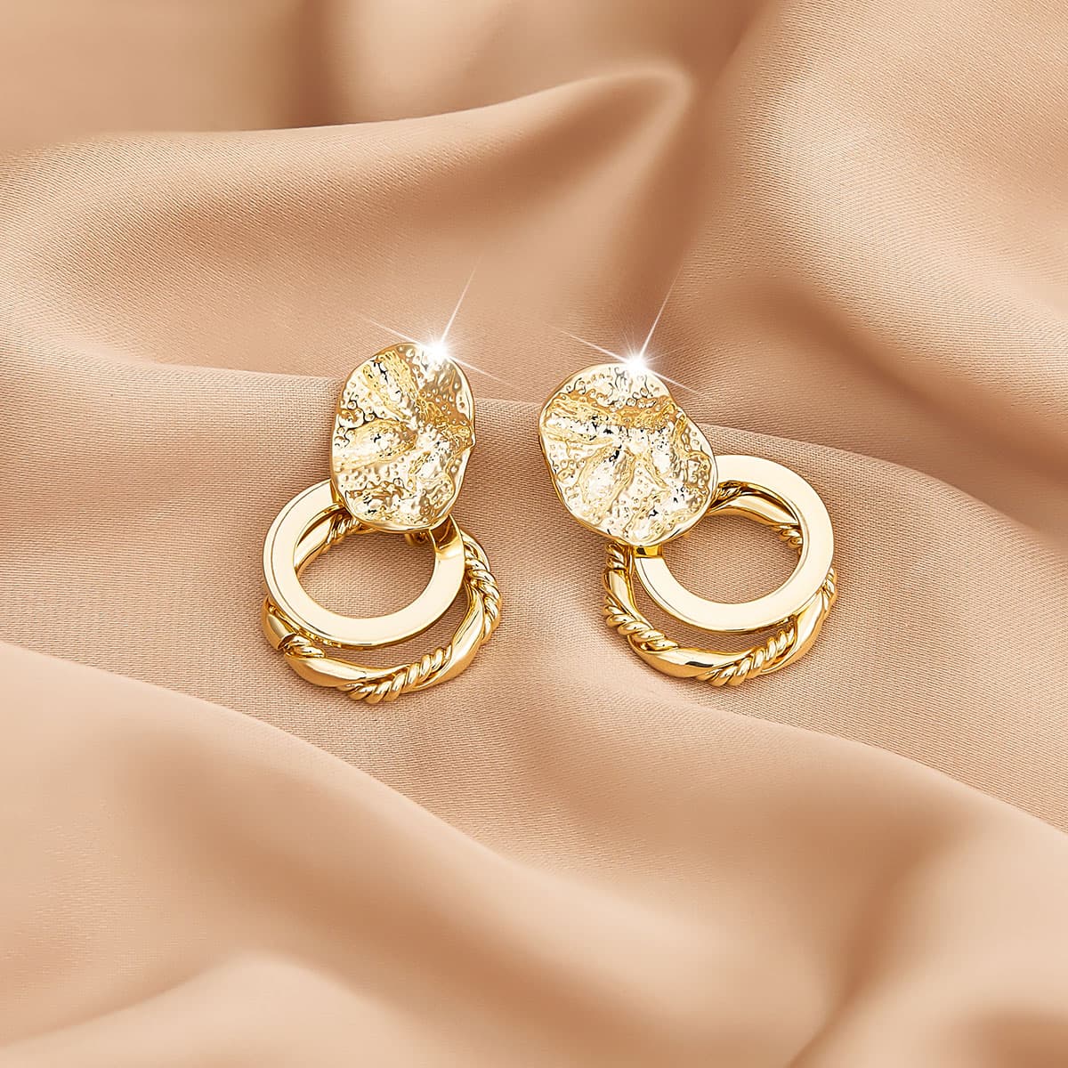 Серьги HMZ Сплав Серьги Золотой Женские - изображение 5