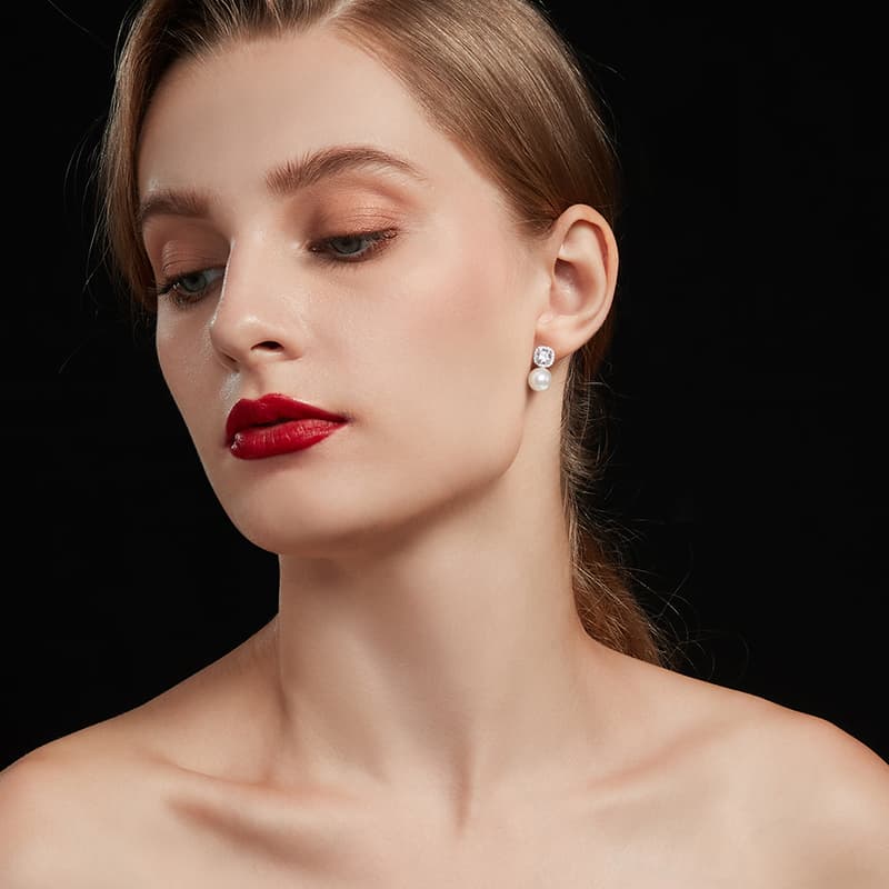 Серьги HMZ Серьги с серебряной иглой S925 пробы для женщин - изображение 4