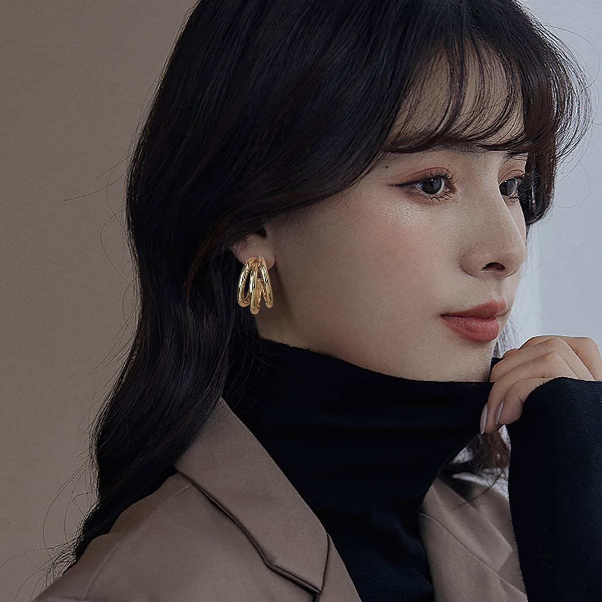 Серьги HMZ Сплав Серьги Золотой Женские - изображение 7