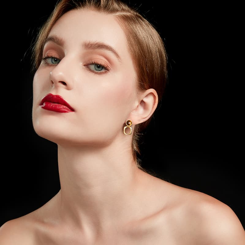 Серьги HMZ Серьги с серебряной иглой из серебра S925 женские - изображение 5