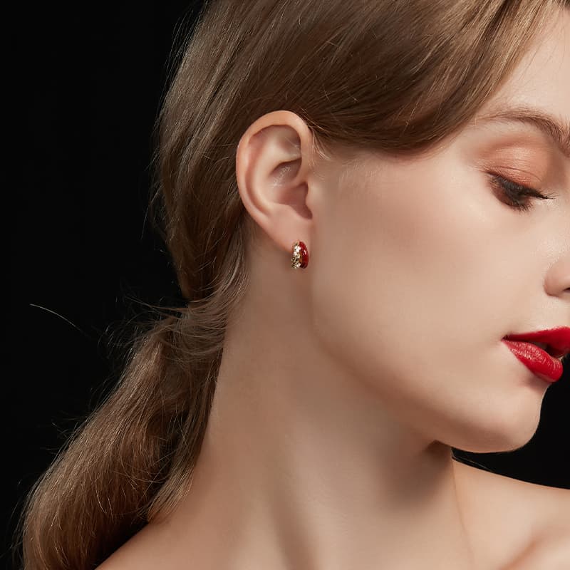 Серьги HMZ Серьги с серебряной иглой из серебра S925 женские - изображение 4