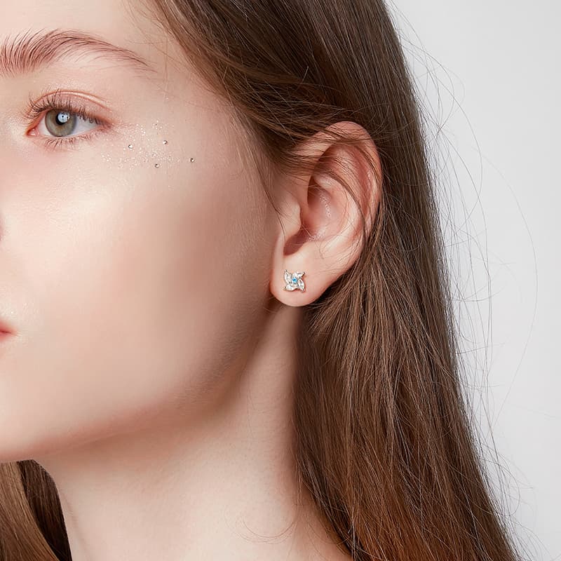 Серьги Серьги-гвоздики HMZ из титанового стального сплава унисекс - изображение 4