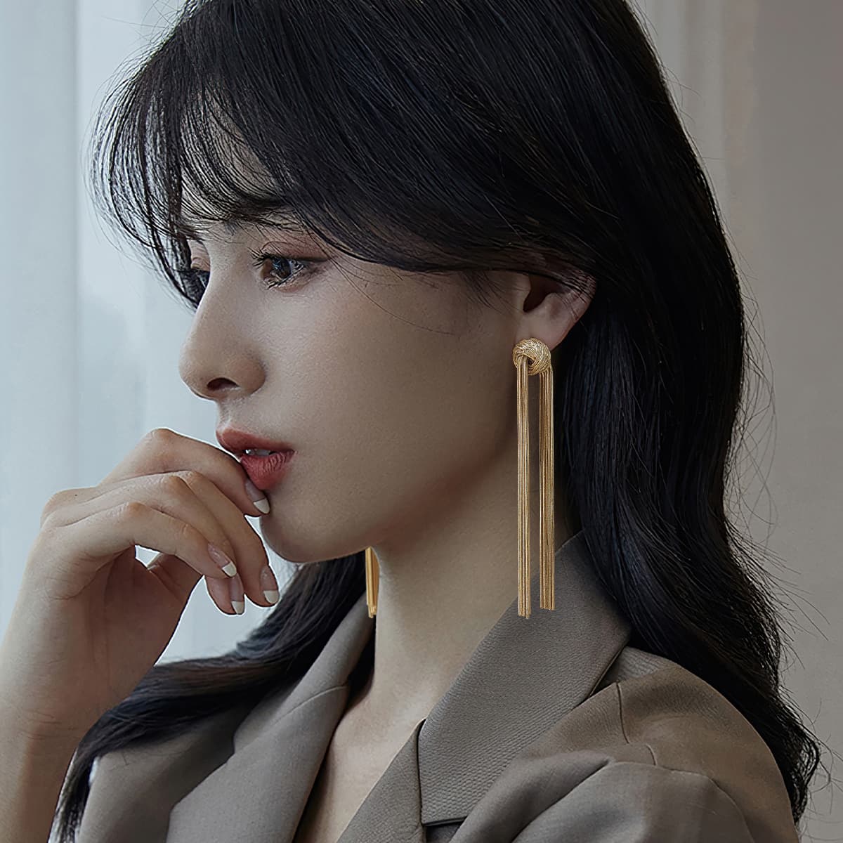 Серьги HMZ Сплав Серьги Золотой Женские - изображение 2