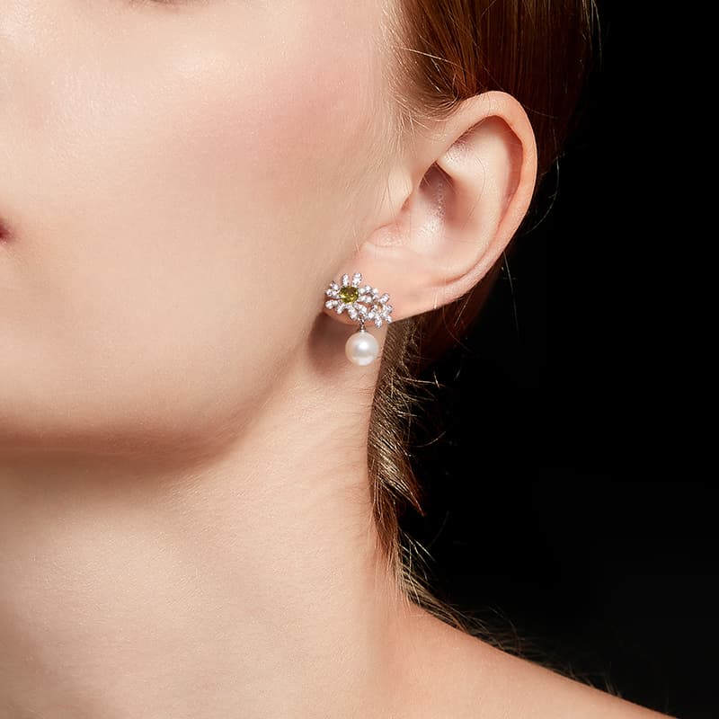 Серьги HMZ Серебряные серьги-гвоздики с иглой из серебра S925 женские - изображение 2