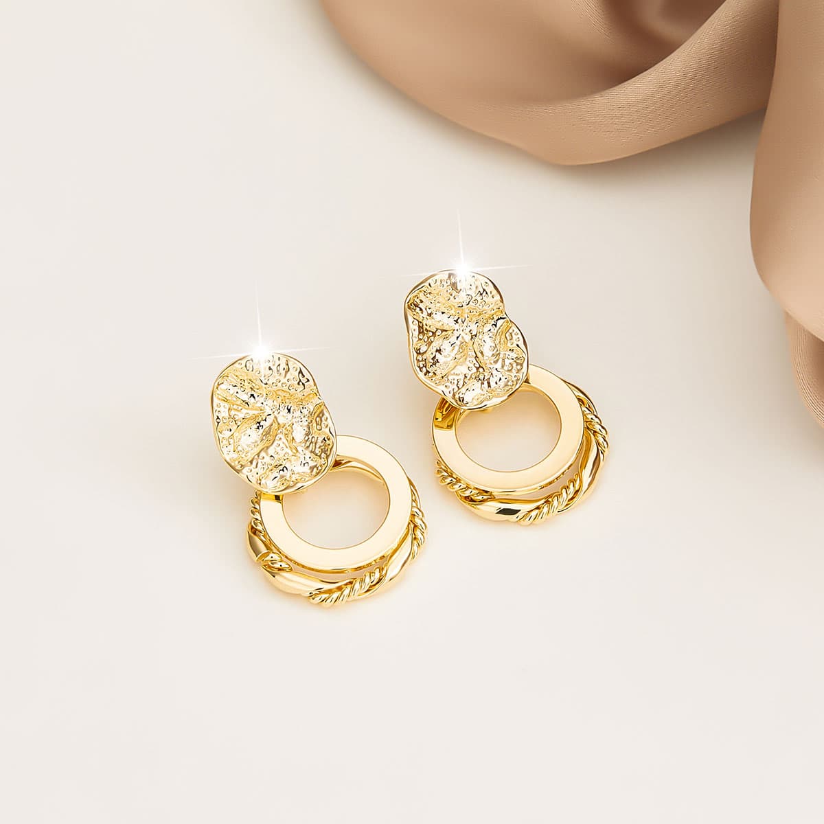 Серьги HMZ Сплав Серьги Золотой Женские - изображение 8