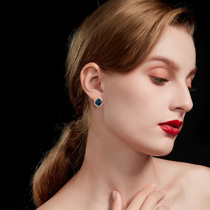 Серьги HMZ Серебряные серьги-гвоздики с иглой из серебра S925 женские - изображение 5