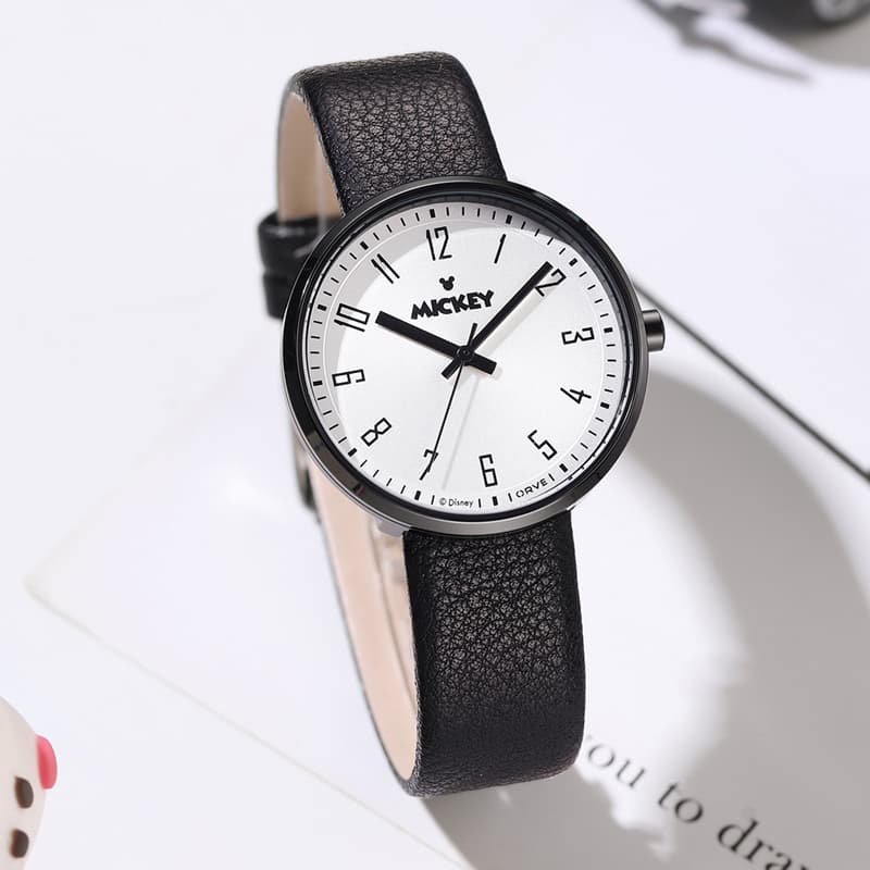 Часы Disney Mickey SERIES Кварцевый механизм Watch Women's Watch Белый циферблат Изысканная шкатулка - изображение 4
