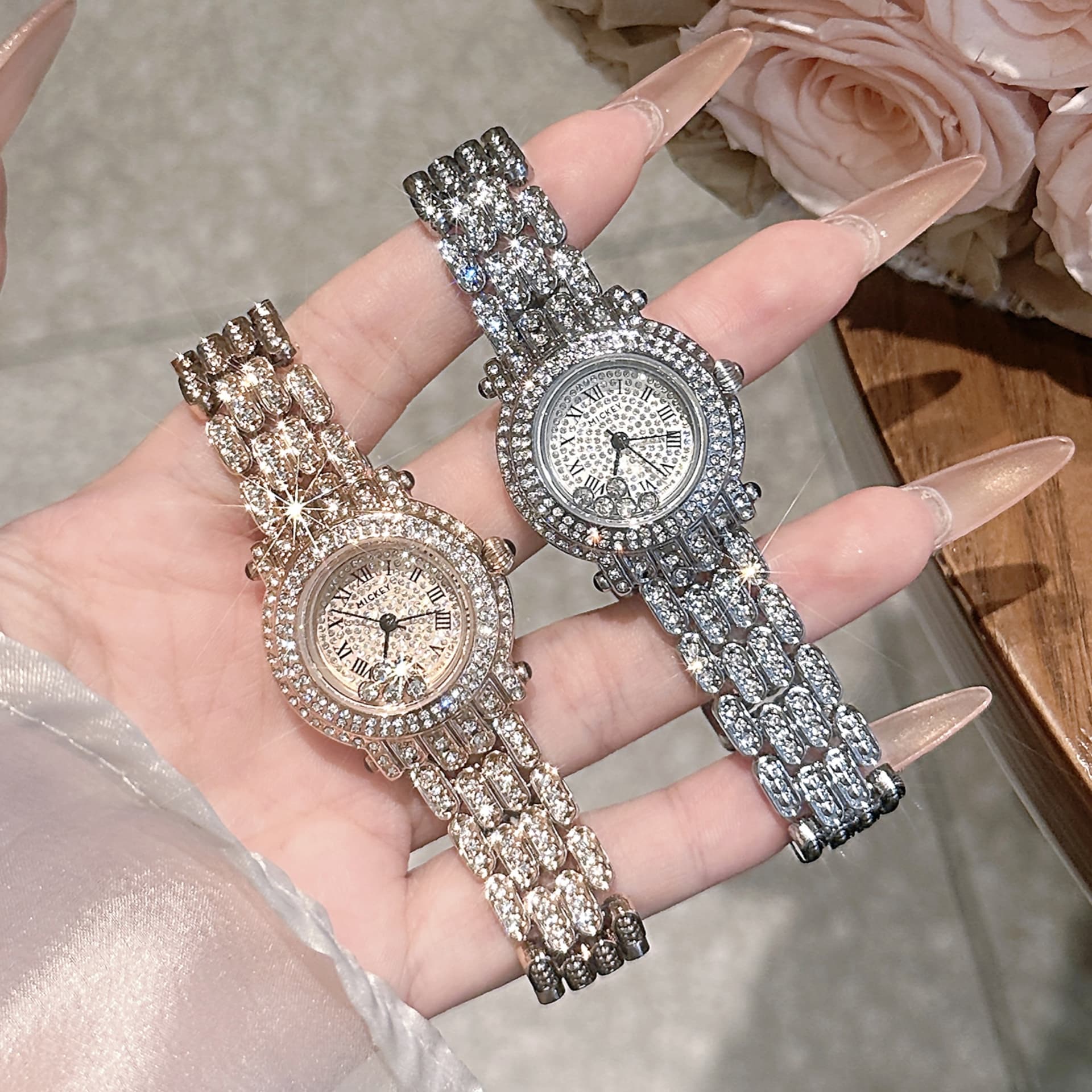 Часы Disney Mickey SERIES Кварцевый механизм Сплав Шнуровка Watch Women's Watch Серебристый циферблат - изображение 6
