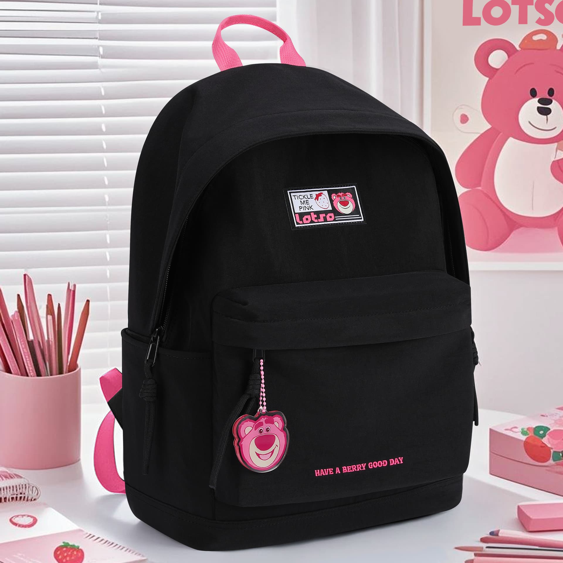 Рюкзак Disney Strawberry Bear Series Полиэстер Рюкзак Женский - изображение 6