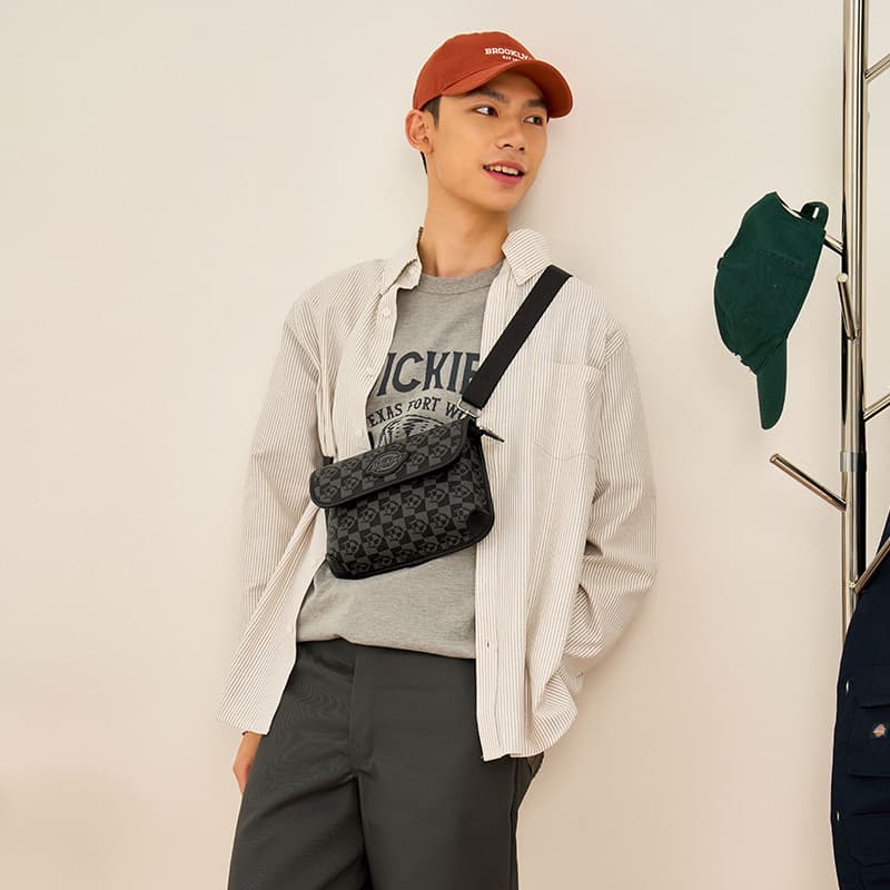 Сумка через плечо Dickies ПУ (полиуретан) Сумка через плечо Сумка на плечо Унисекс Черный Деним Синий - изображение 8