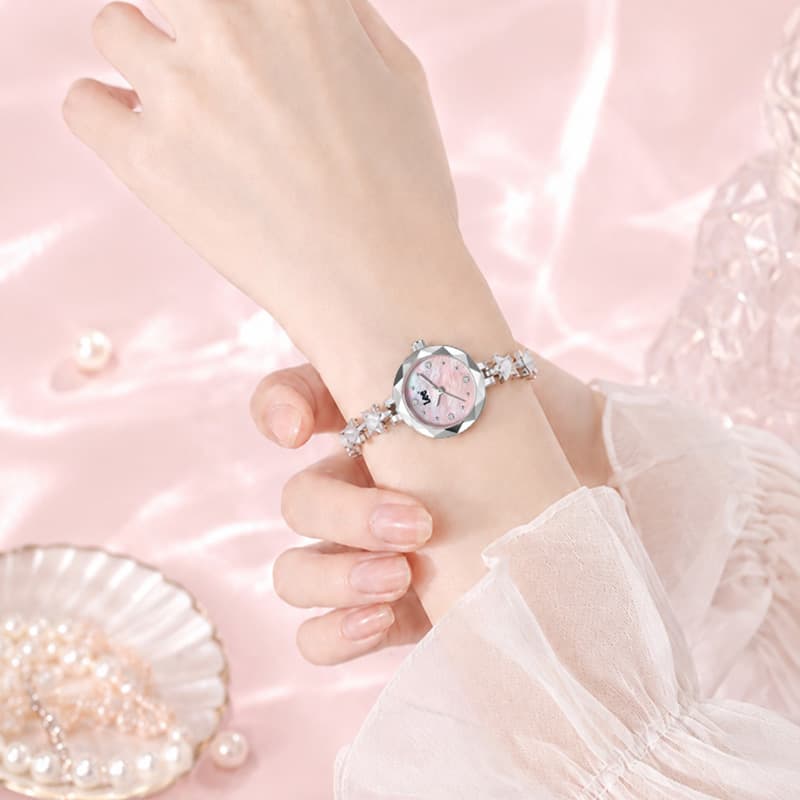 Механические часы LEE Кварцевый механизм Женские часы 30MM*23mm*7,5mm Розовый - изображение 7