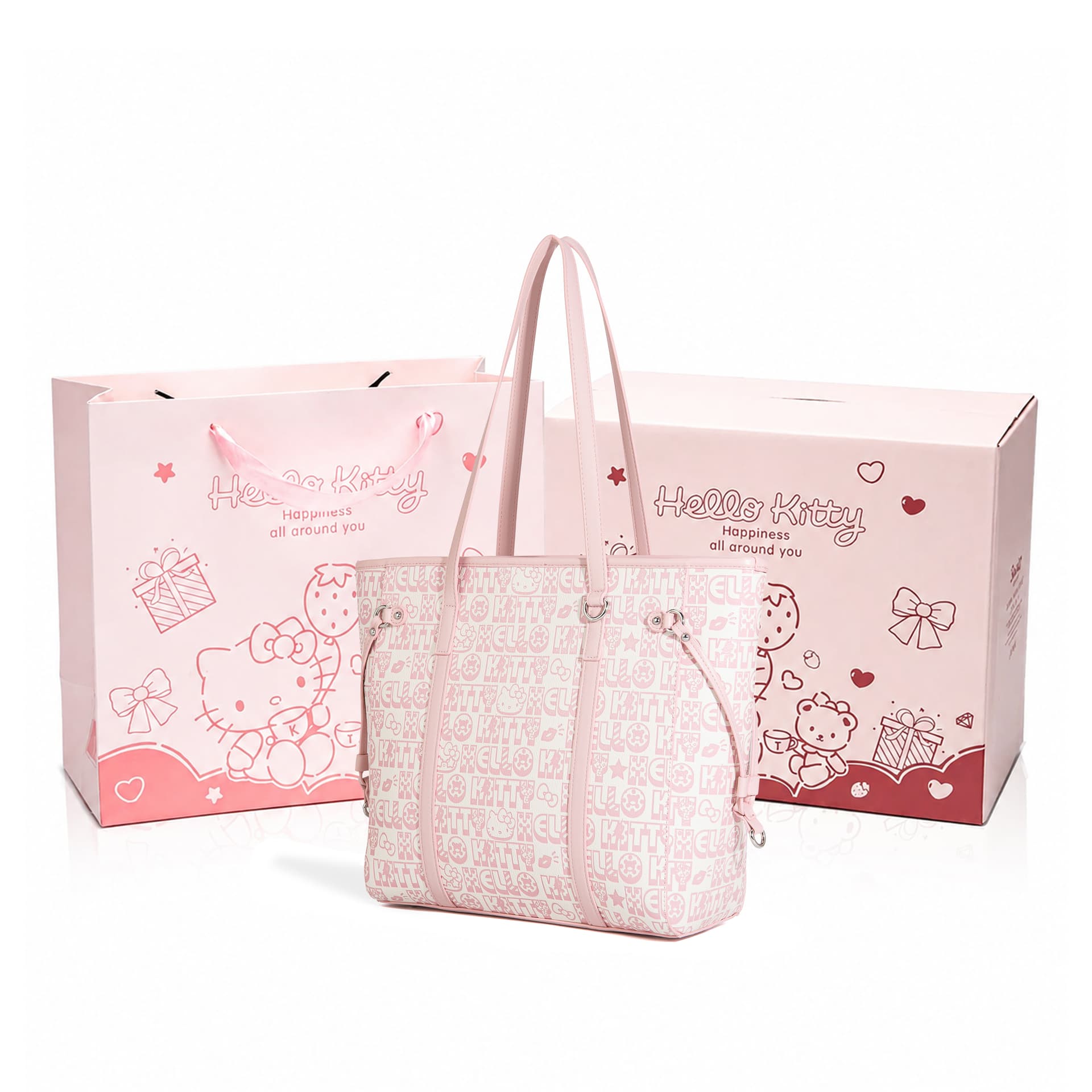Мини-сумка Sanrio Hello Kitty Сумка через плечо Розовая (Брелок включен) Женская - изображение 3