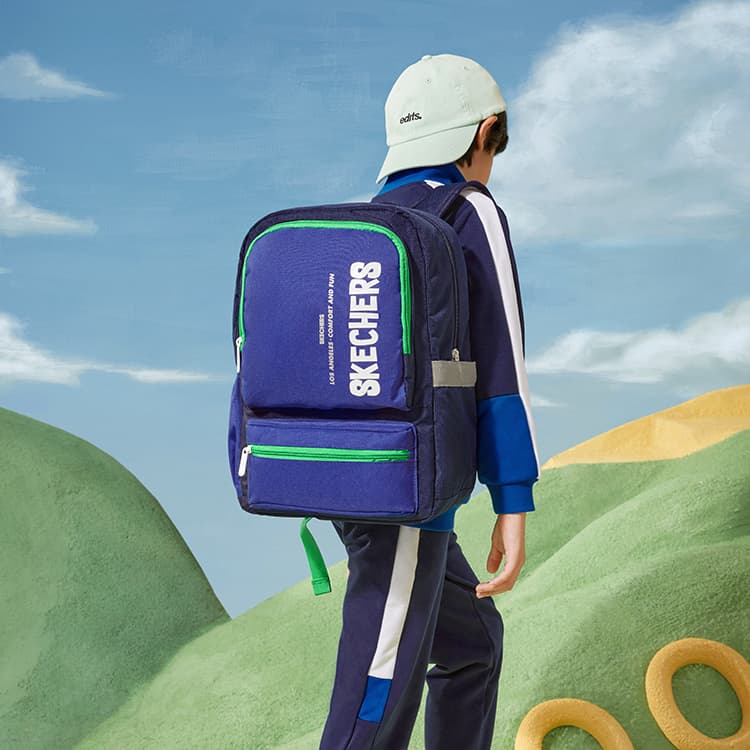 Рюкзак Skechers Ткань Рюкзак Сумка Рюкзак Стандартный (Standard) Мужской Красный Синий - изображение 5