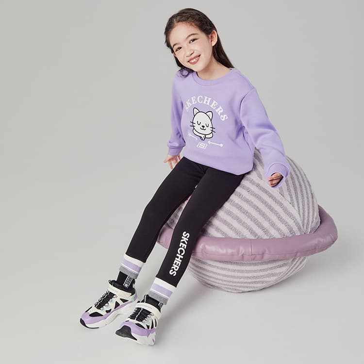 Кроссовки Skechers Kids Девочки Meteor с флисовой подкладкой на липучке универсальные удобные ботинки - изображение 4