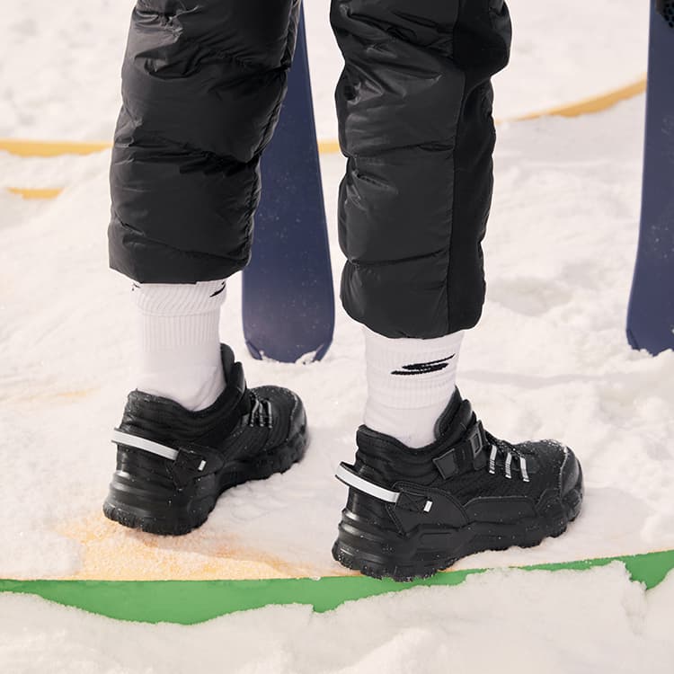 Кроссовки Skechers Anti KICK Износостойкие Термические Детские Лайфстайл Обувь Чисто Черный - изображение 9