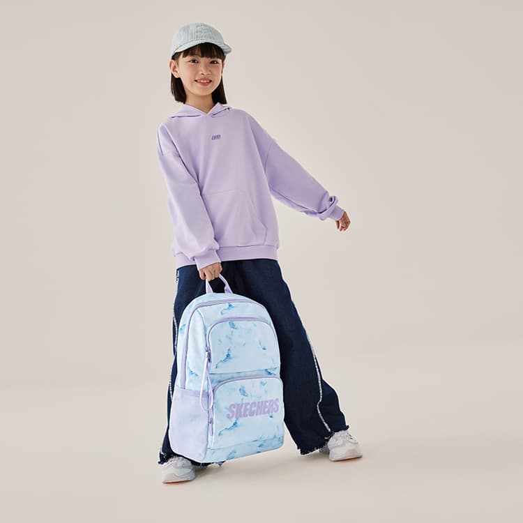 Skechers COLORFUL Ткань Рюкзак Детский Дымчато-голубой Смешанный - изображение 8