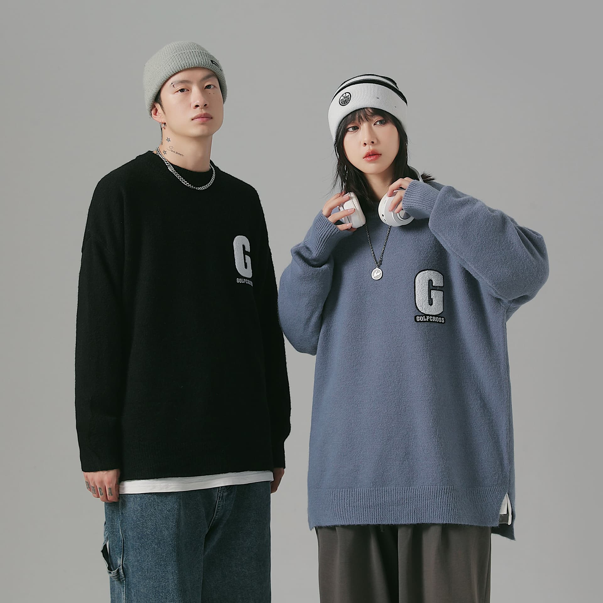 Кофта GOLFCROSS Logo Embroidered Pullover Sweater - изображение 3