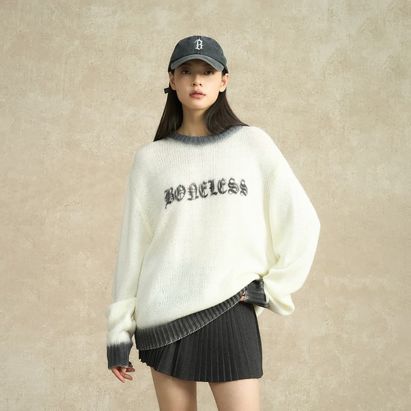 BONELESS Cut No-Seam Ecru Unisex Knitwear - изображение 3