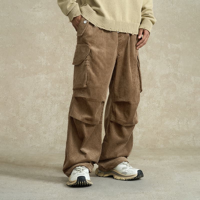 Штаны BONELESS Cut Brown Unisex Cargo Pants - изображение 4