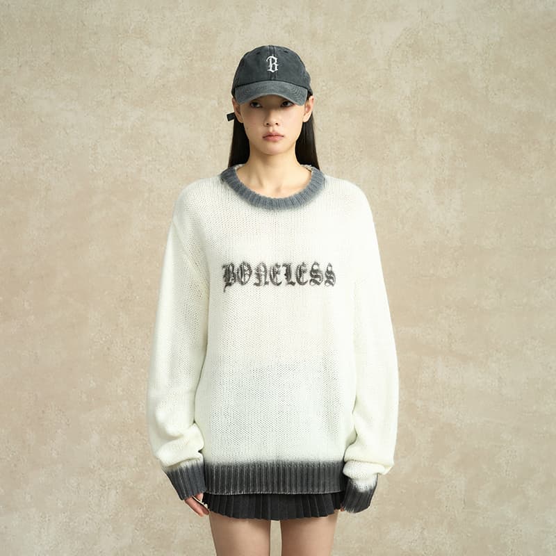 BONELESS Cut No-Seam Ecru Unisex Knitwear - изображение 6