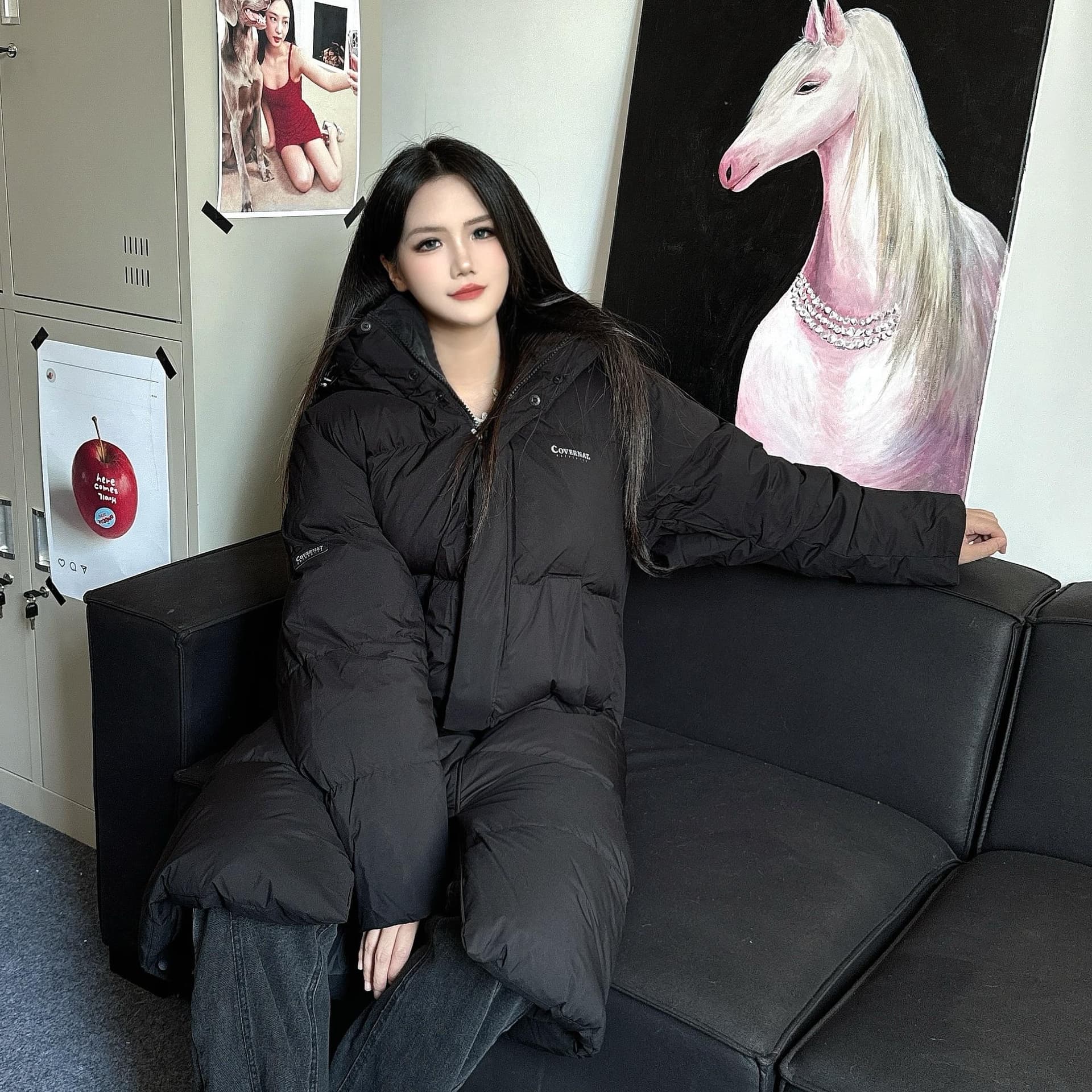 Зимняя куртка COVERNAT FW24 Пуховик Унисекс Черный - изображение 7