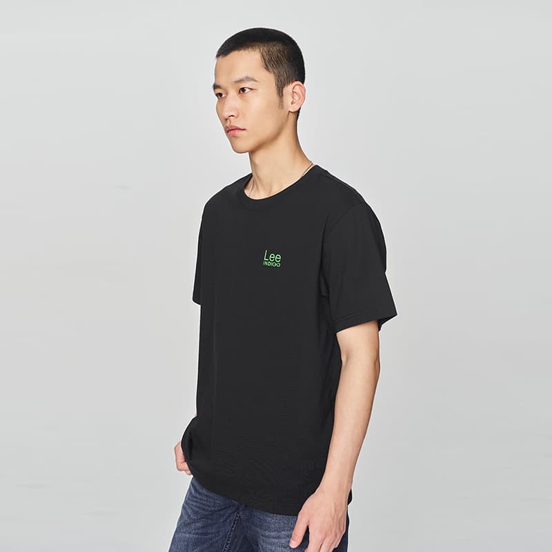 Футболка Lee Черные Мужские T-Рубашки - изображение 5