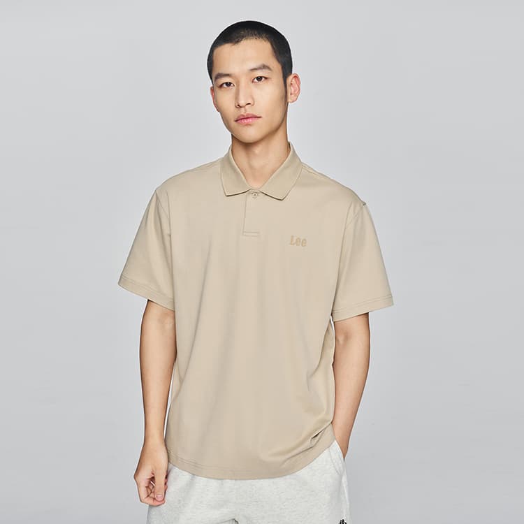 Поло Lee совместный бренд модель Khaki Мужская Поло - изображение 4